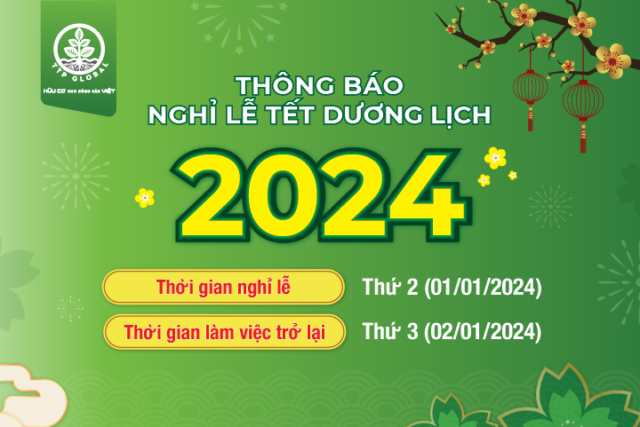 THÔNG BÁO: LỊCH NGHỈ TẾT DƯƠNG LỊCH 2024