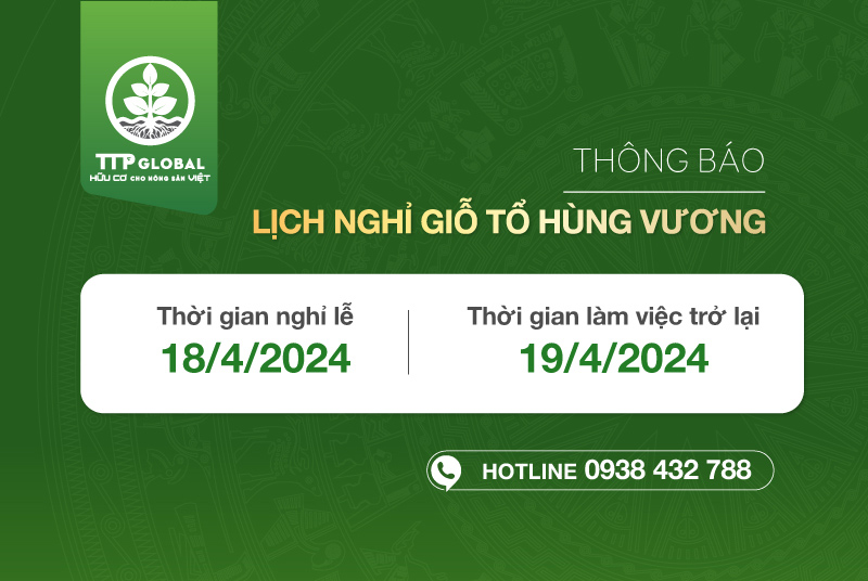 THÔNG BÁO LỊCH NGHỈ LỄ HÙNG VƯƠNG