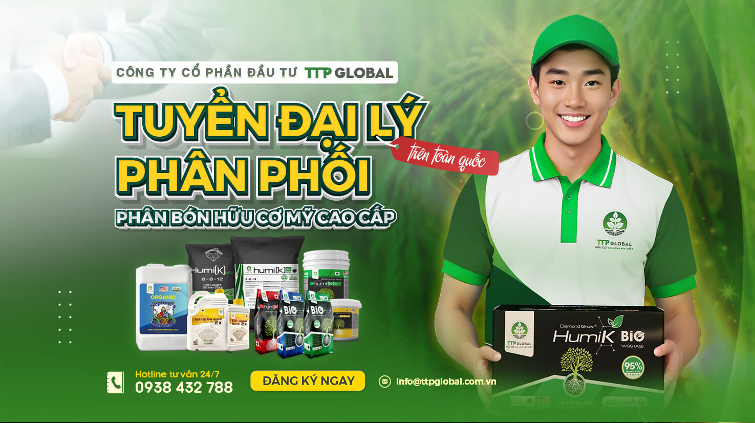 Tuyển đại lý phân bón hữu cơ mỹ cao cấp